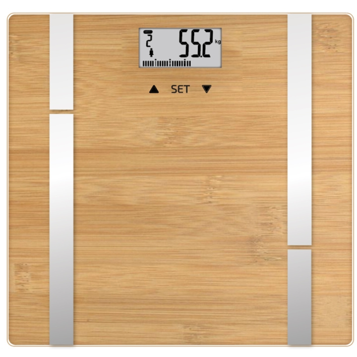 Terraillon Personvåg Bamboo Fit BMI 10-användare, 180 kg in de groep BEAUTY & HEALTH / Gezondheidszorg / Badkamerweegschaal bij TP E-commerce Nordic AB (C81456)