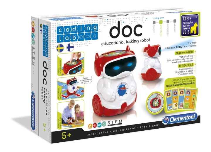 Clementoni DOC - De onderwijsrobot (SE+FI) in de groep SPEELGOED, KINDER- & BABYPRODUCTEN / Speelgoed / Experimenteren en doe-het-zelf bij TP E-commerce Nordic AB (C81733)