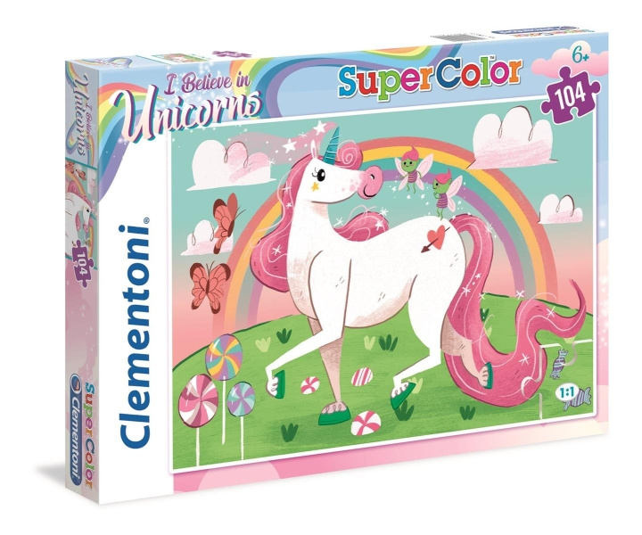 Clementoni 104 stuks Puzzels Kids SuperColors Eenhoorn in de groep SPEELGOED, KINDER- & BABYPRODUCTEN / Speelgoed / Puzzels bij TP E-commerce Nordic AB (C81734)