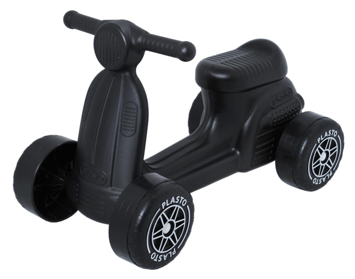 Plasto Sitt spark Scooter med tysta hjul, svart, sitthöjd 22 cm, längd 50cm i box in de groep SPEELGOED, KINDER- & BABYPRODUCTEN / Speelgoed / Speelgoed bij TP E-commerce Nordic AB (C81739)