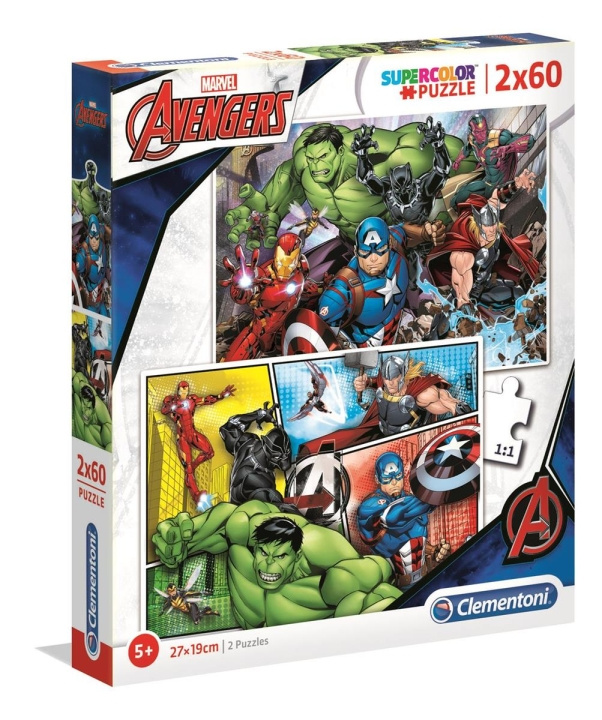 Clementoni 2x60 Puzzels Kids Avengers in de groep SPEELGOED, KINDER- & BABYPRODUCTEN / Speelgoed / Kinderpuzzel bij TP E-commerce Nordic AB (C81787)