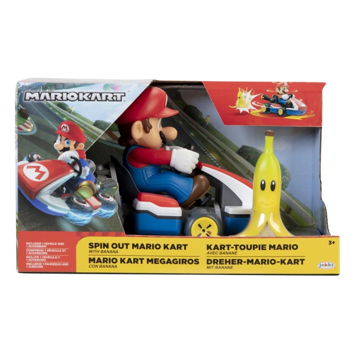 JAKKS Pacific Super Mario 2,5 Inch Spin Out Mario Kart in de groep SPEELGOED, KINDER- & BABYPRODUCTEN / Speelgoed / Speelgoedauto\'s bij TP E-commerce Nordic AB (C81818)