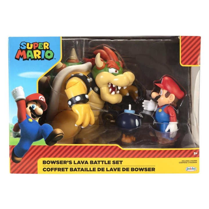 JAKKS Pacific Super Mario 4 Inch Figuurenset Mario vs. Bowser in de groep SPEELGOED, KINDER- & BABYPRODUCTEN / Speelgoed / Figuren & miniaturen bij TP E-commerce Nordic AB (C81832)