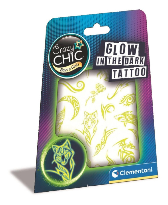 Clementoni Te gekke chique glow in the dark tattoo in de groep SPEELGOED, KINDER- & BABYPRODUCTEN / Speelgoed / Ambachten bij TP E-commerce Nordic AB (C81851)