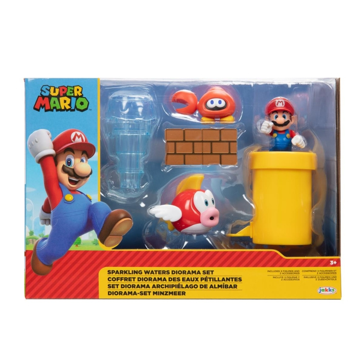 JAKKS Pacific Super Mario 2,5 Inch Diorama Set Sprankelend Water in de groep SPEELGOED, KINDER- & BABYPRODUCTEN / Speelgoed / Figuren & miniaturen bij TP E-commerce Nordic AB (C81910)