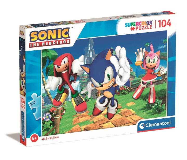 Clementoni 104 puzzels kinderen Sonic in de groep SPEELGOED, KINDER- & BABYPRODUCTEN / Speelgoed / Puzzels bij TP E-commerce Nordic AB (C82024)