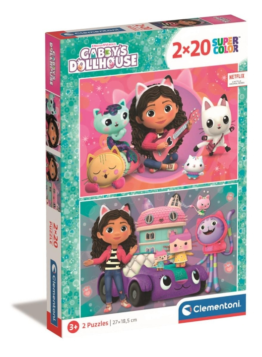 Clementoni 2x20 Puzzels Kids Gabby\'s Poppenhuis in de groep SPEELGOED, KINDER- & BABYPRODUCTEN / Speelgoed / Kinderpuzzel bij TP E-commerce Nordic AB (C82049)