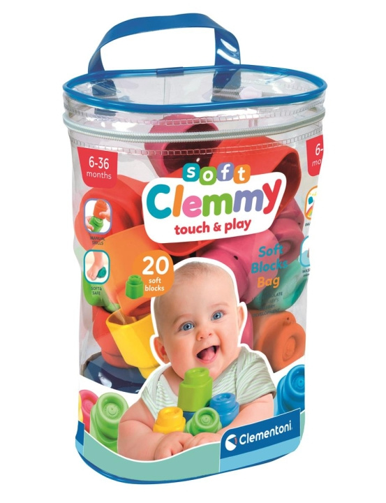 Clementoni Soft Clemmy (set van 20 blokken) in de groep SPEELGOED, KINDER- & BABYPRODUCTEN / Babyspeelgoed / Activiteitenspeelgoed bij TP E-commerce Nordic AB (C82141)