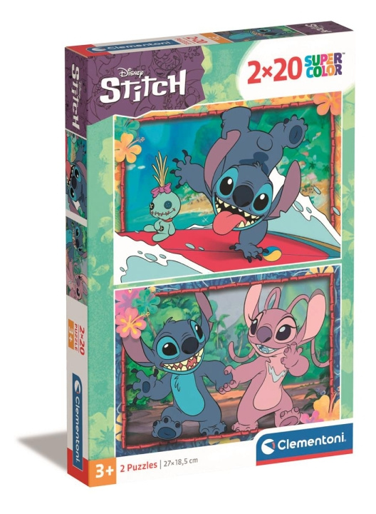 Clementoni 2X20 puzzels Disney Stitch in de groep SPEELGOED, KINDER- & BABYPRODUCTEN / Speelgoed / Puzzels bij TP E-commerce Nordic AB (C82145)