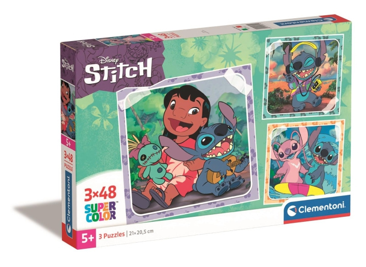 Clementoni 3X48 puzzels Disney Stitch in de groep SPEELGOED, KINDER- & BABYPRODUCTEN / Speelgoed / Puzzels bij TP E-commerce Nordic AB (C82146)