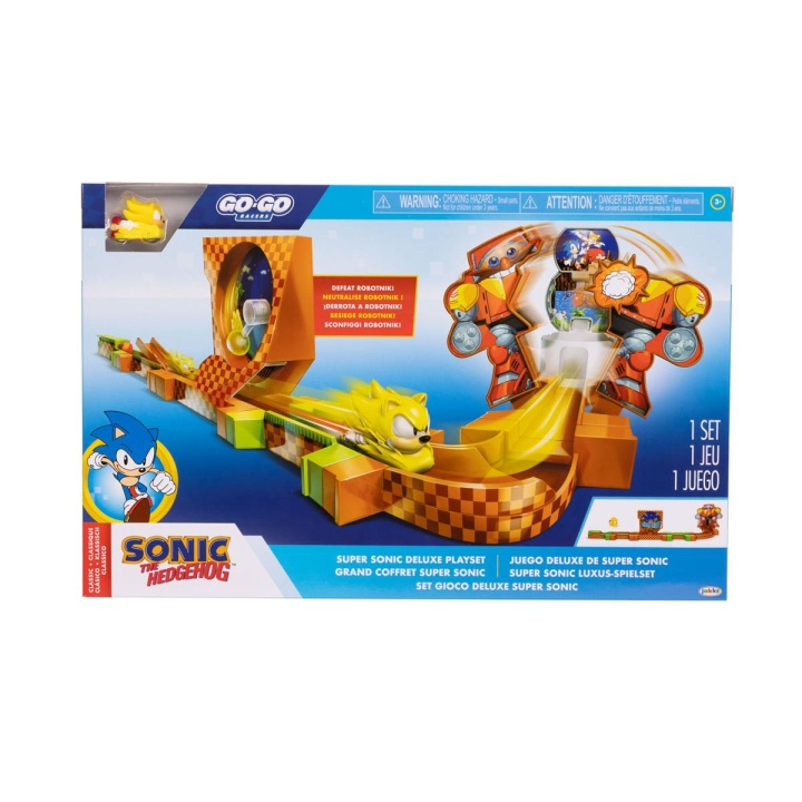 JAKKS Pacific Sonic de Egel Go Go Racers Deluxe Speelset in de groep SPEELGOED, KINDER- & BABYPRODUCTEN / Speelgoed / Speelgoed bij TP E-commerce Nordic AB (C82191)