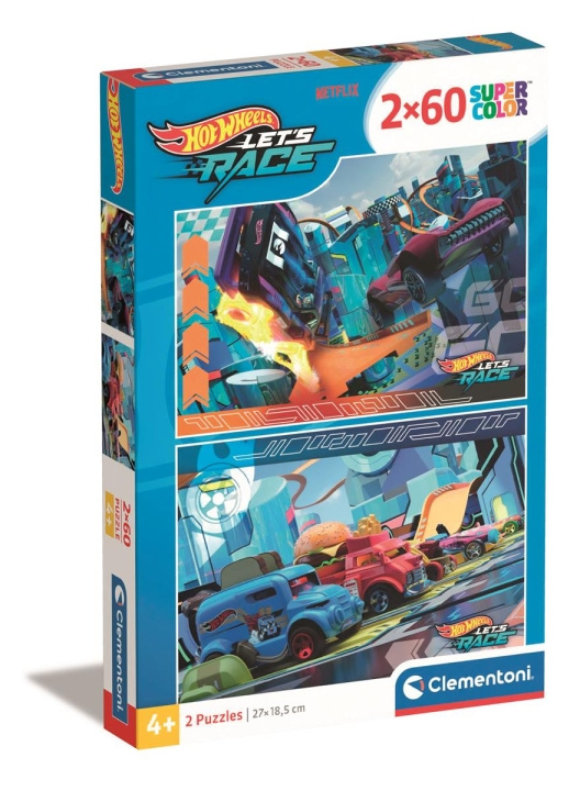 Clementoni 2x60 stuks kinderpuzzels Hotwheels in de groep SPEELGOED, KINDER- & BABYPRODUCTEN / Speelgoed / Puzzels bij TP E-commerce Nordic AB (C82213)