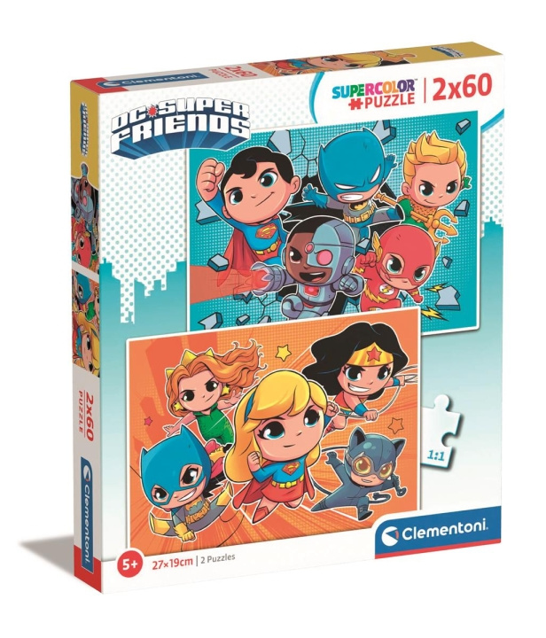 Clementoni 2x60 stuks Puzzels Kids Speciale Collectie DC Commics Superfriends in de groep SPEELGOED, KINDER- & BABYPRODUCTEN / Speelgoed / Puzzels bij TP E-commerce Nordic AB (C82305)