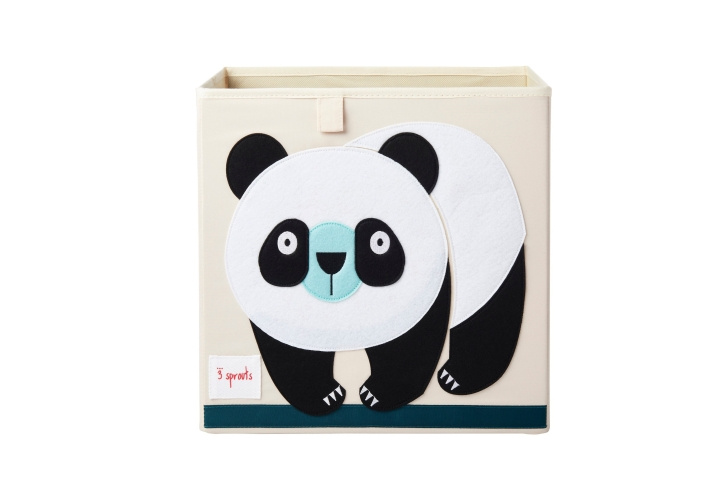 3 Sprouts Opbergdoos - Zwart-witte Panda in de groep SPEELGOED, KINDER- & BABYPRODUCTEN / Kinderkamer / Opslag bij TP E-commerce Nordic AB (C82350)