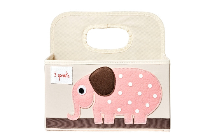 3 Sprouts Luiercaddy - Roze Olifant in de groep SPEELGOED, KINDER- & BABYPRODUCTEN / Babygadgets / Verzorging & Hygiëne bij TP E-commerce Nordic AB (C82368)