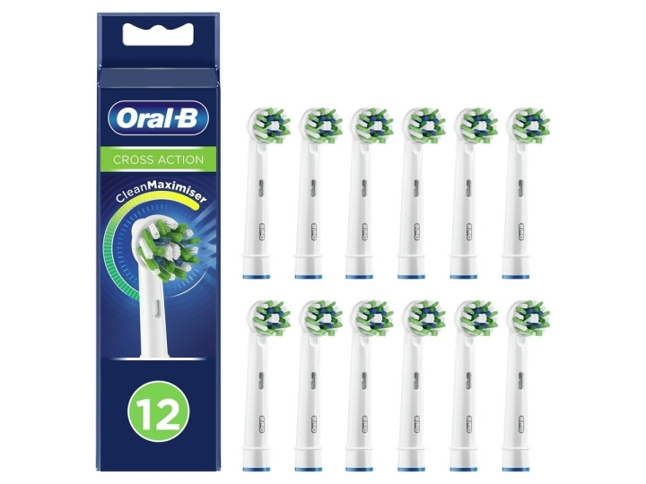 Oral B CrossAction opzetborstels 12 st in de groep BEAUTY & HEALTH / Mondverzorging / Elektrische tandenborstelaccessoires bij TP E-commerce Nordic AB (C82438)