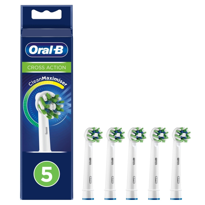 Oral B CrossAction opzetborstels 5 st in de groep BEAUTY & HEALTH / Mondverzorging / Elektrische tandenborstelaccessoires bij TP E-commerce Nordic AB (C82441)