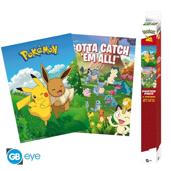 Abysse POKEMON - Set 2 posters - Omgevingen (52x38) in de groep SPORT, VRIJE TIJD & HOBBY / Leuke dingen / Leuke dingen bij TP E-commerce Nordic AB (C82499)