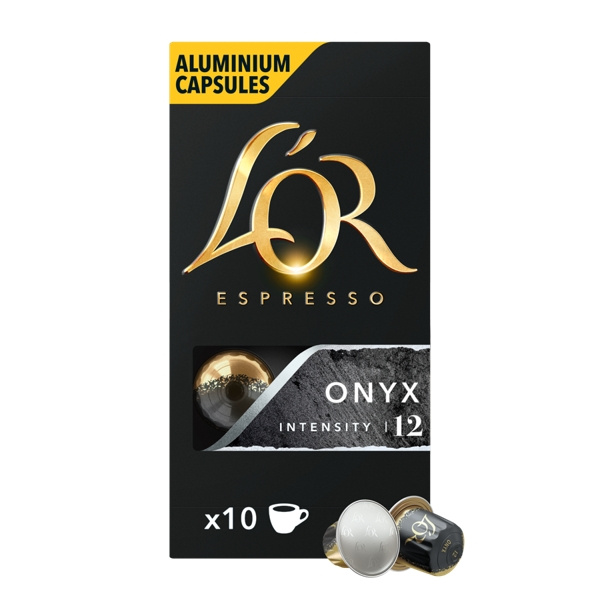 Philips L\'Or L\'OR Capsules - Espresso Onyx - Koffiecapsules - 10 stuks in de groep HUISHOUDEN & TUIN / Huishoudelijke apparaten / Koffiezetapparaten en accessoires / Koffiecups bij TP E-commerce Nordic AB (C82513)