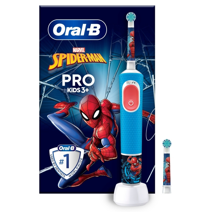 Oral B Vitality Pro Kids Spiderman Elektrische Tandenborstel HBOX in de groep BEAUTY & HEALTH / Mondverzorging / Elektrische tandenborstels bij TP E-commerce Nordic AB (C82526)