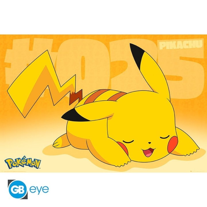 Abysse POKEMON - Poster Maxi 91.5x61 - Pikachu slaapt in de groep SPORT, VRIJE TIJD & HOBBY / Leuke dingen / Leuke dingen bij TP E-commerce Nordic AB (C82533)