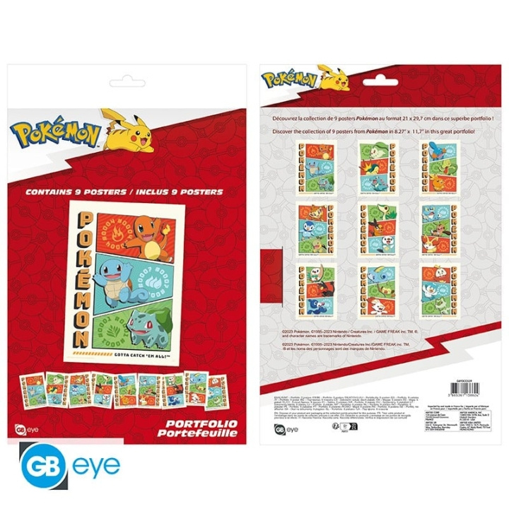 Abysse POKEMON - Portfolio 9 posters Starters in de groep SPORT, VRIJE TIJD & HOBBY / Leuke dingen / Leuke dingen bij TP E-commerce Nordic AB (C82619)