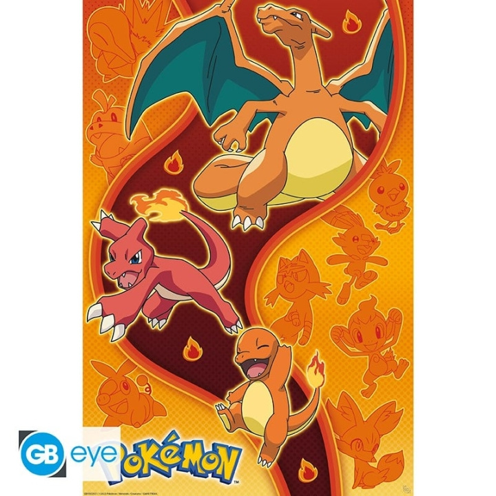 Abysse POKEMON - Poster Maxi 91.5x61 - Vuur type in de groep SPORT, VRIJE TIJD & HOBBY / Leuke dingen / Leuke dingen bij TP E-commerce Nordic AB (C82620)