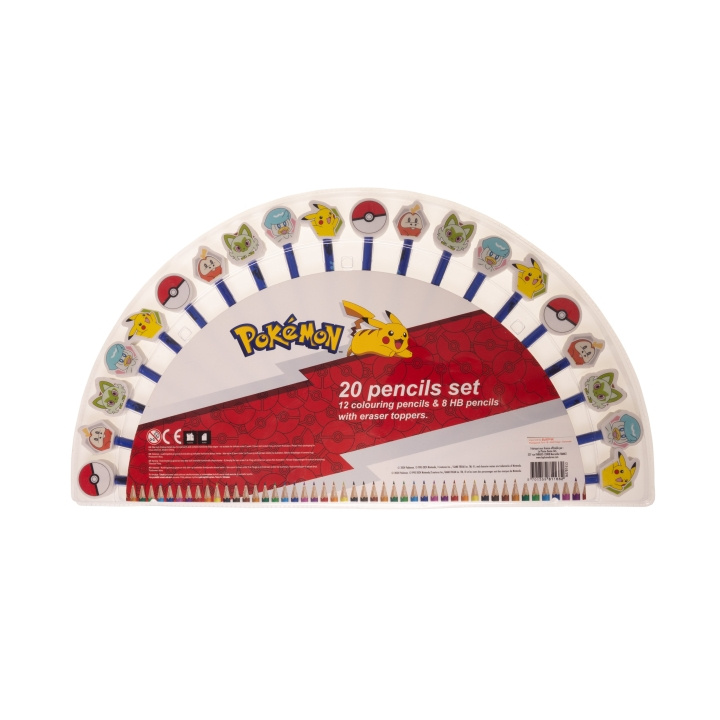 Pokémon Potlodenset met gummen (20-pak) (161707053) in de groep SPEELGOED, KINDER- & BABYPRODUCTEN / Speelgoed / Ambachten bij TP E-commerce Nordic AB (C82655)