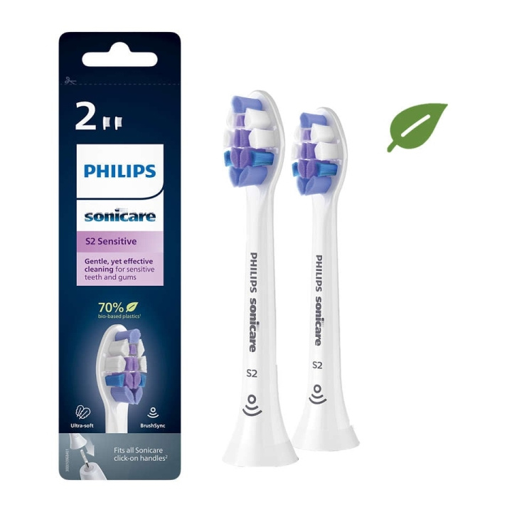 Philips Consumer Lifestyle Philips - Sonicare Sensitive opzetborstels 2 stuks (HX6052/10) in de groep BEAUTY & HEALTH / Mondverzorging / Elektrische tandenborstelaccessoires bij TP E-commerce Nordic AB (C82684)