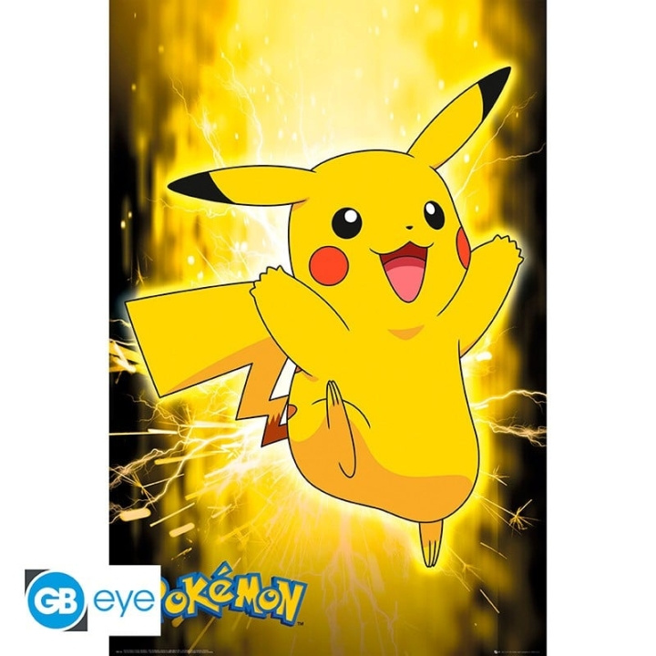 Abysse POKEMON - Poster Maxi 91.5x61 - Pikachu Neon in de groep SPORT, VRIJE TIJD & HOBBY / Leuke dingen / Leuke dingen bij TP E-commerce Nordic AB (C82773)