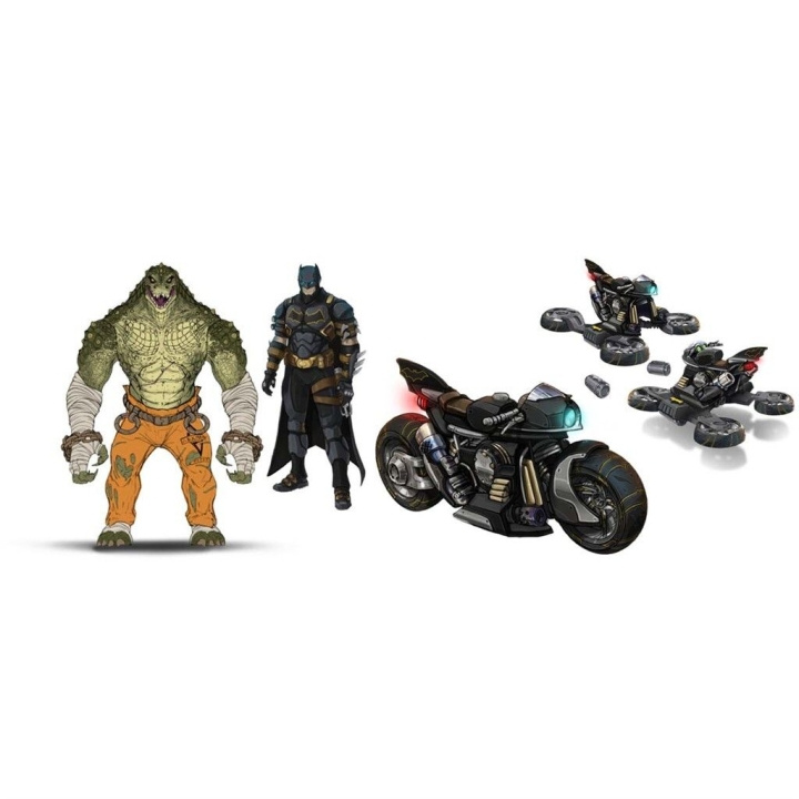 BATMAN Batcycle met 10 cm Killer Croc & BATMAN (6067444) in de groep SPEELGOED, KINDER- & BABYPRODUCTEN / Speelgoed / Speelset bij TP E-commerce Nordic AB (C83034)