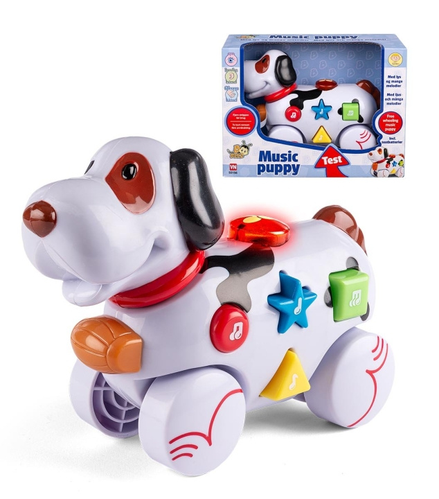 B Beez Muziek hond met wiel (55156) in de groep SPEELGOED, KINDER- & BABYPRODUCTEN / Babyspeelgoed / Activiteitenspeelgoed bij TP E-commerce Nordic AB (C83139)