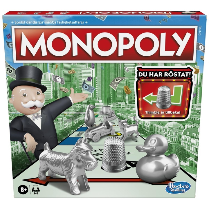 Hasbro Monopoly Klassiek (SE) in de groep SPEELGOED, KINDER- & BABYPRODUCTEN / Speelgoed / Bordspellen / Familiespellen bij TP E-commerce Nordic AB (C83276)