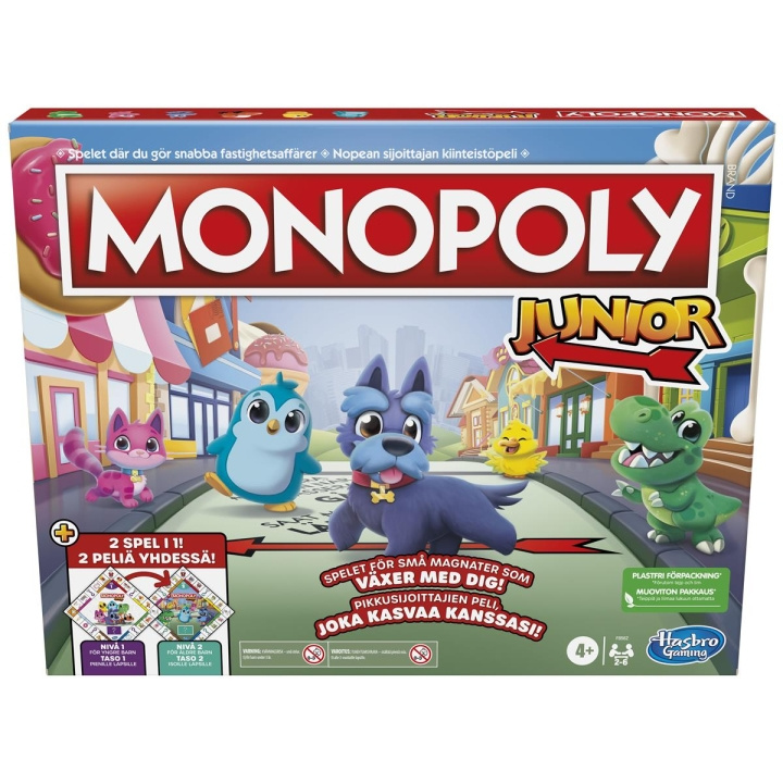 Hasbro Monopoly Junior 2 spellen in 1 (SE/FI) in de groep SPEELGOED, KINDER- & BABYPRODUCTEN / Speelgoed / Bordspellen / Kinderspellen bij TP E-commerce Nordic AB (C83299)