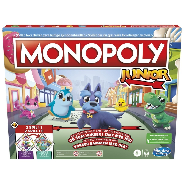 Hasbro Monopoly Junior 2 spellen in 1 (DK/NO) in de groep SPEELGOED, KINDER- & BABYPRODUCTEN / Speelgoed / Bordspellen / Kinderspellen bij TP E-commerce Nordic AB (C83300)