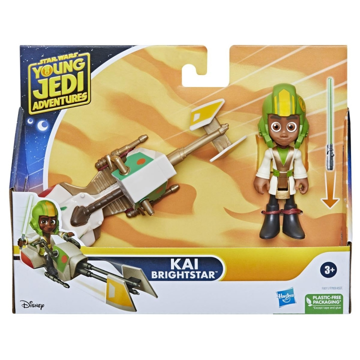 Star Wars Jonge Jedi Kai Brightstar Figuur & Speeder Bike in de groep SPEELGOED, KINDER- & BABYPRODUCTEN / Speelgoed / Figuren, Miniaturen & accessoires bij TP E-commerce Nordic AB (C83330)