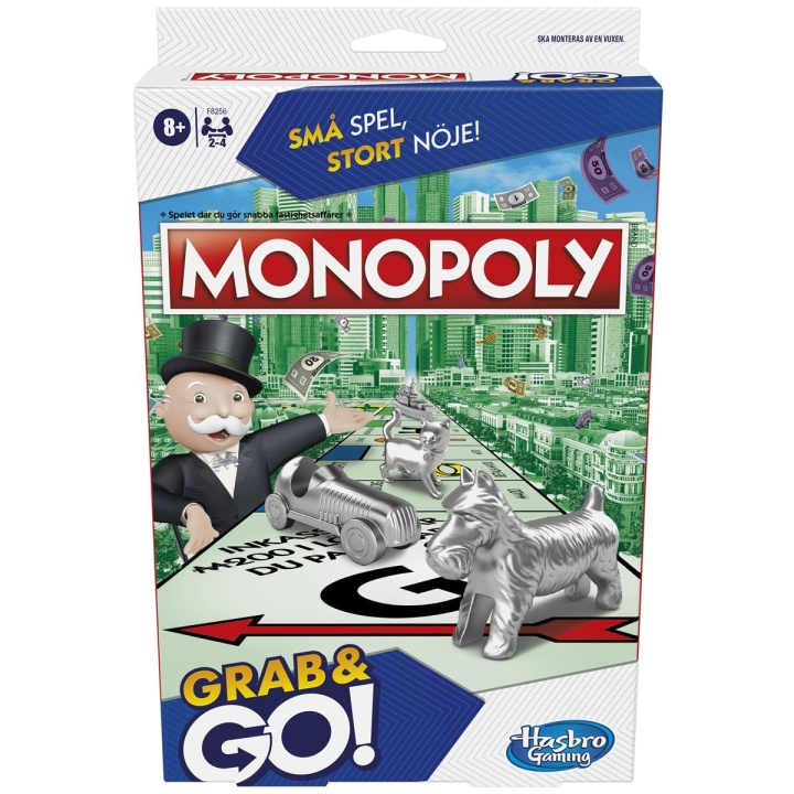 Hasbro Grab & Go Monopoly (SE/FI) in de groep SPEELGOED, KINDER- & BABYPRODUCTEN / Speelgoed / Bordspellen / Familiespellen bij TP E-commerce Nordic AB (C83347)