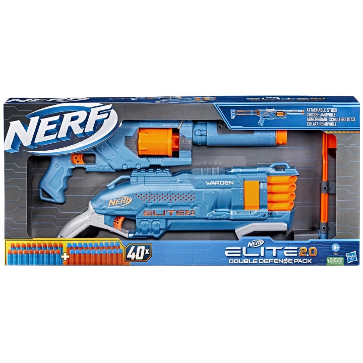 NERF N-Strike Elite 2.0 Dubbel verdedigingspakket in de groep SPEELGOED, KINDER- & BABYPRODUCTEN / Speelgoed / Actie spel bij TP E-commerce Nordic AB (C83444)