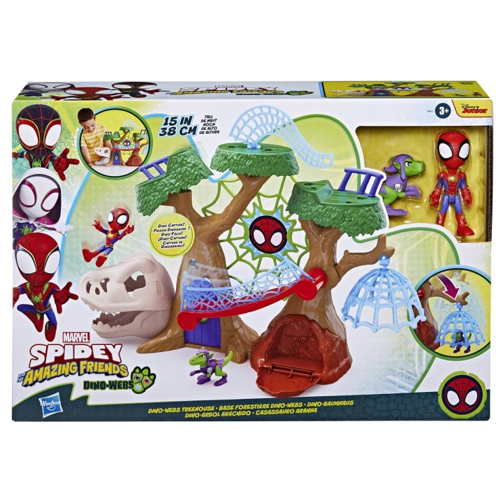 Spidey en zijn Verbazingwekkende Vrienden Speelset Dino Web Treehouse in de groep SPEELGOED, KINDER- & BABYPRODUCTEN / Speelgoed / Speelgoed bij TP E-commerce Nordic AB (C83482)