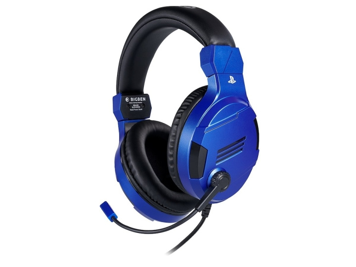 BigBen Interactive PS4 Gaming Headset V3 - Blauw - Headset - Sony in de groep HOME ELECTRONICS / Spelconsoles en accessoires / Sony PlayStation 4 bij TP E-commerce Nordic AB (C83611)