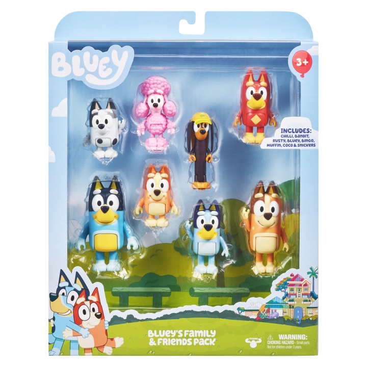 BLUEY 8 Figuren Multipack - S3 (90128) in de groep SPEELGOED, KINDER- & BABYPRODUCTEN / Speelgoed / Figuren, Miniaturen & accessoires bij TP E-commerce Nordic AB (C83632)