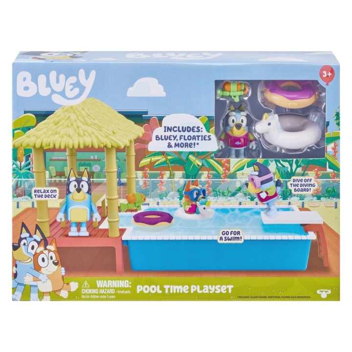 BLUEY Speelset zwembadtijd - (90204) in de groep SPEELGOED, KINDER- & BABYPRODUCTEN / Speelgoed / Speelgoed bij TP E-commerce Nordic AB (C83791)