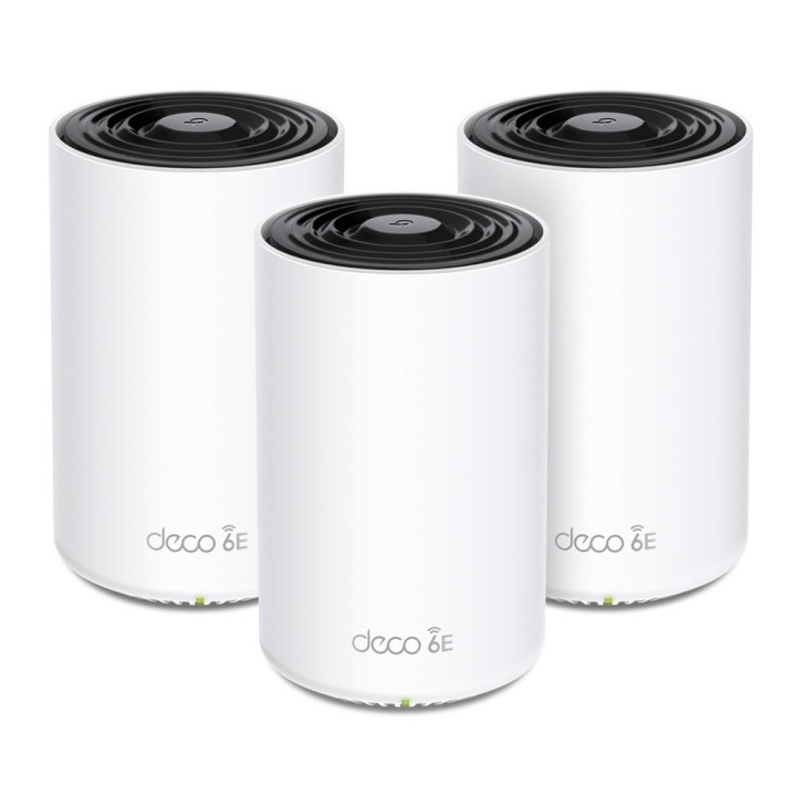 TP-Link Deco XE75 (3-pack) Wi-Fi 6E AXE5400 Wi-Fi-systeem voor het hele huis in de groep COMPUTERS & RANDAPPARATUUR / Netwerk / WiFi Extenders bij TP E-commerce Nordic AB (C83860)