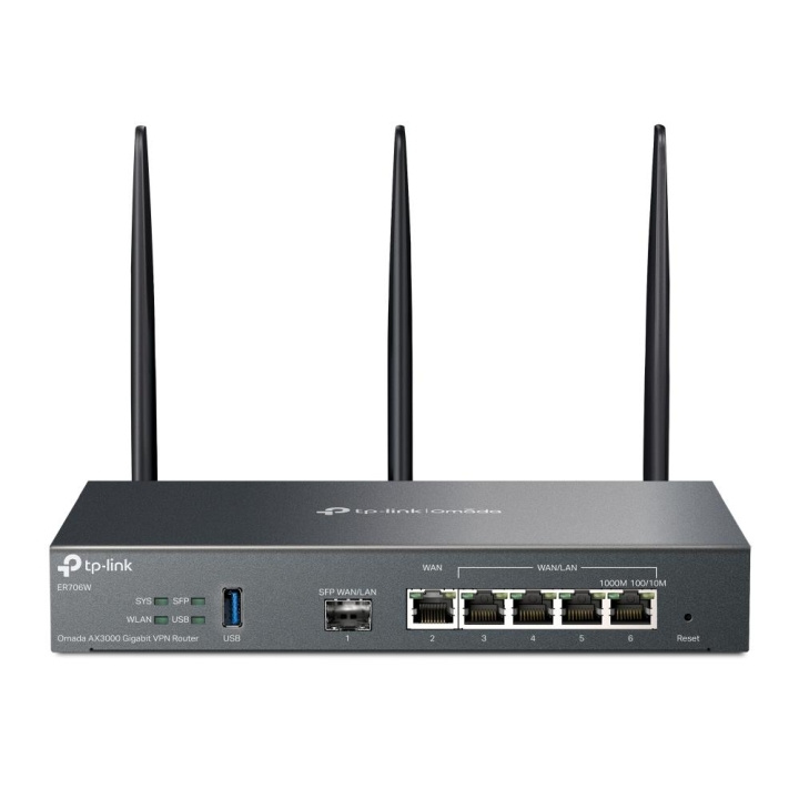 TP-Link AX3000 Omada Gigabit VPN-router /ER706W in de groep COMPUTERS & RANDAPPARATUUR / Netwerk / Routers bij TP E-commerce Nordic AB (C83905)