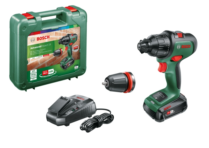 Bosch Akku Klopboormachine Advanced 18 W ( Inclusief batterij en oplader ) in de groep HUISHOUDEN & TUIN / Gereedschap / Boormachines bij TP E-commerce Nordic AB (C84035)