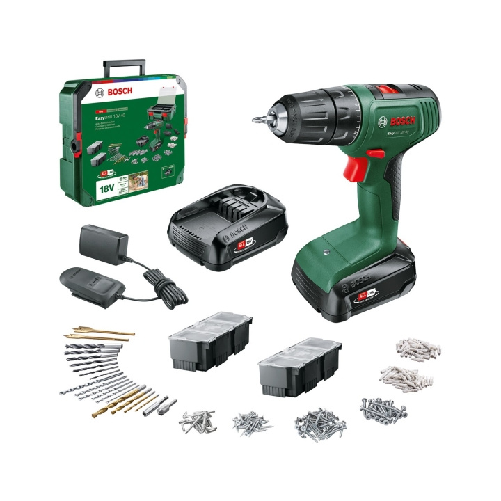 Bosch EasyDrill 18V-40 + SystemBox ( 2 x accu & lader inbegrepen ) in de groep HUISHOUDEN & TUIN / Gereedschap / Boormachines bij TP E-commerce Nordic AB (C84060)