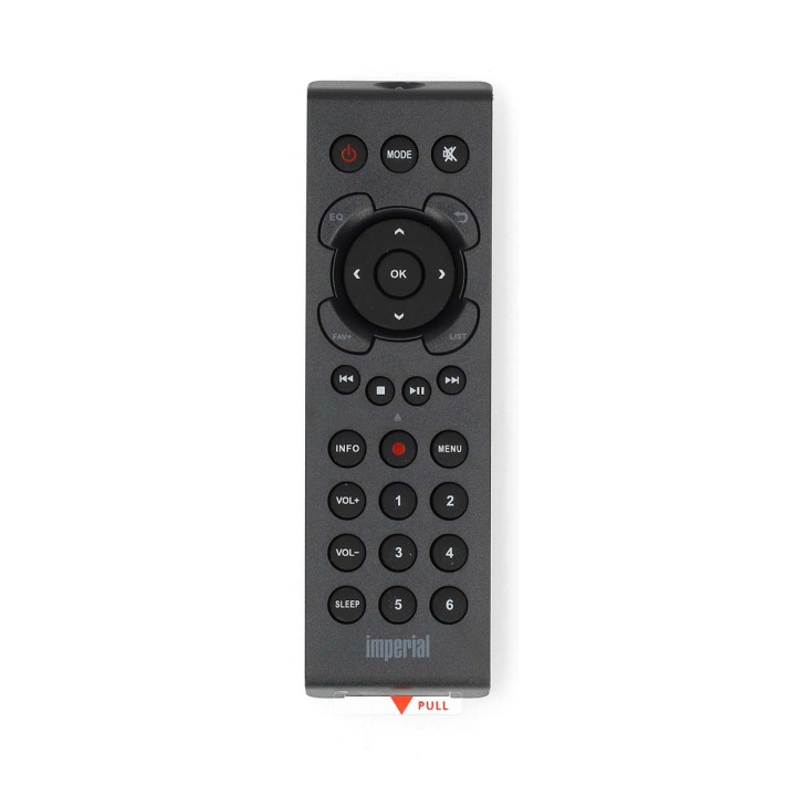 imperial Remote Control DABMAN i160/i170/i310CD/i410BTi510BT/i560CDschwarz with Eject Symbol in de groep HOME ELECTRONICS / Audio & Beeld / TV & Accessoires / Afstandsbedieningen bij TP E-commerce Nordic AB (C84261)