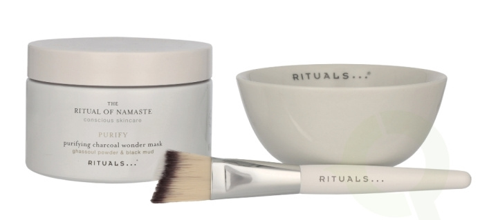 Rituals Namaste Purify Charcoal Wonder Mask 70 g Ghassoul Powder & Black Mud in de groep BEAUTY & HEALTH / Huidsverzorging / Gezicht / Maskers bij TP E-commerce Nordic AB (C84417)