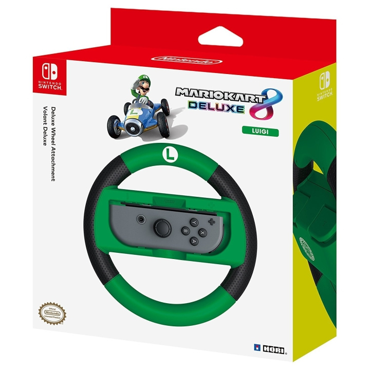 Hori Mario Kart 8 Deluxe - Racestuur Controller (Luigi) in de groep HOME ELECTRONICS / Spelconsoles en accessoires / Nintendo Switch / Accessoires bij TP E-commerce Nordic AB (C84564)