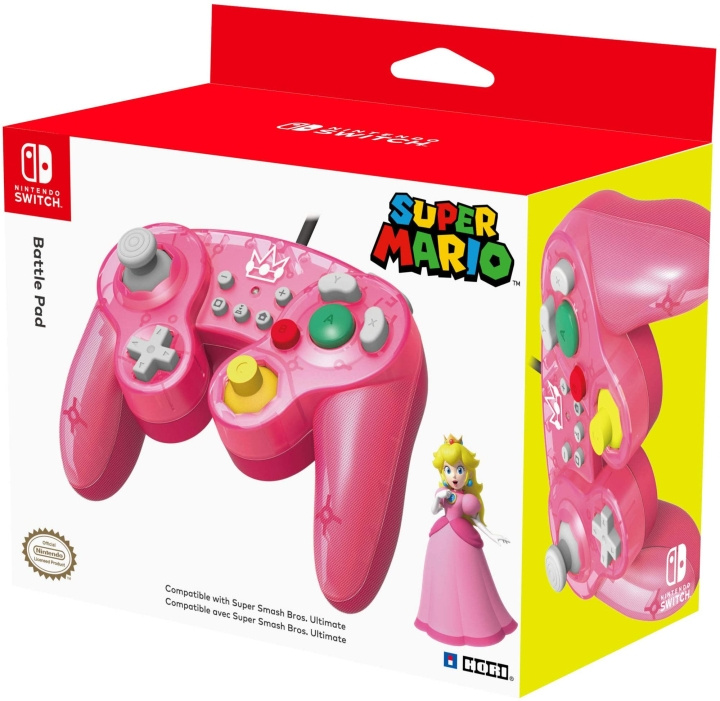 Hori Super Smash Bros-Gamepad - Perzik in de groep HOME ELECTRONICS / Spelconsoles en accessoires / Nintendo Switch / Accessoires bij TP E-commerce Nordic AB (C84572)